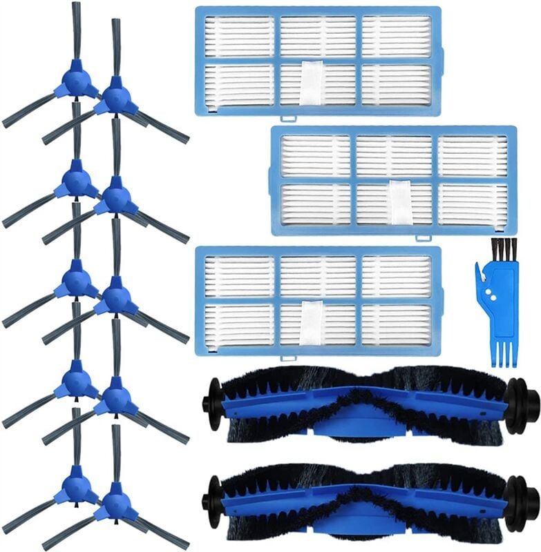 Ersatzteile für seitliche HEPA-Filter mit Rollenbürste für 850T Roboterstaubsaugerzubehör