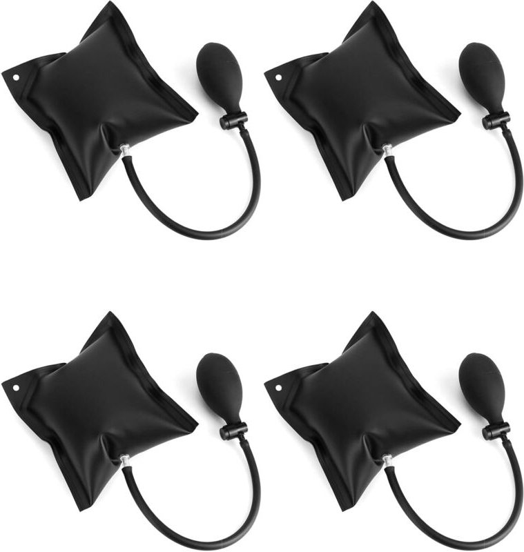 4 Stück Montagekissen, Hebekissen Luftkissenheber Belastung bis 200kg, Luftkissen Schwarz