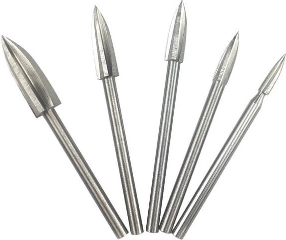 Lntyq Holzschnitzerei-Bohrer-Set, 5-teilig, Holzschnitzerei-Bohrer für Heimwerker, Schnitzen, Gravieren, Schleifen und B...