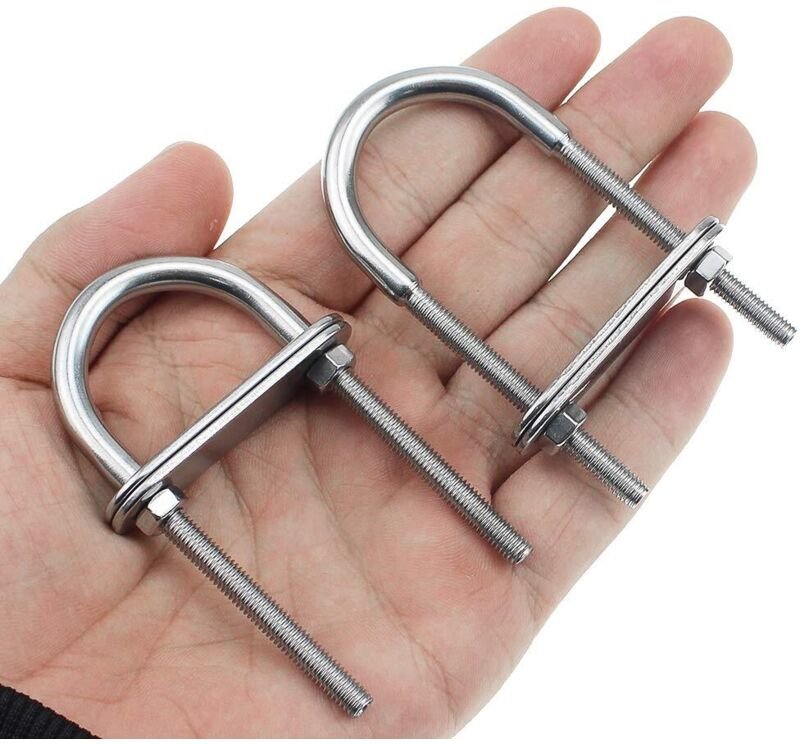 Lot von 4 Kugeln in Edelstahl 304, 79 x 41,5 mm, mit Rand und Rondell