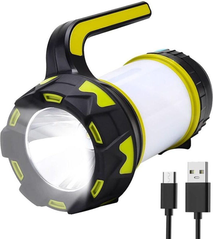 Gotrays - Multifunktionale, wiederaufladbare LED-Campinglaterne mit 6 Beleuchtungsmodi. Wasserabweisende, leichte Campin...