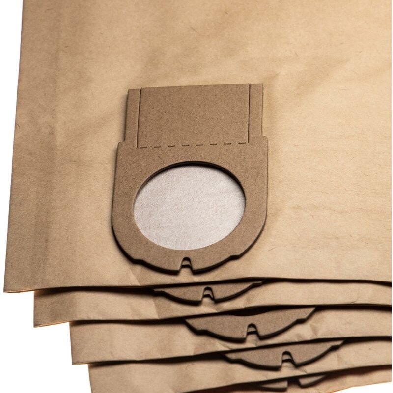 5x Staubsaugerbeutel kompatibel mit Metabo asa 2025, asa 9050, asr 1250, sho 1150 Staubsauger - Papier, 67.9cm x 24.15cm...