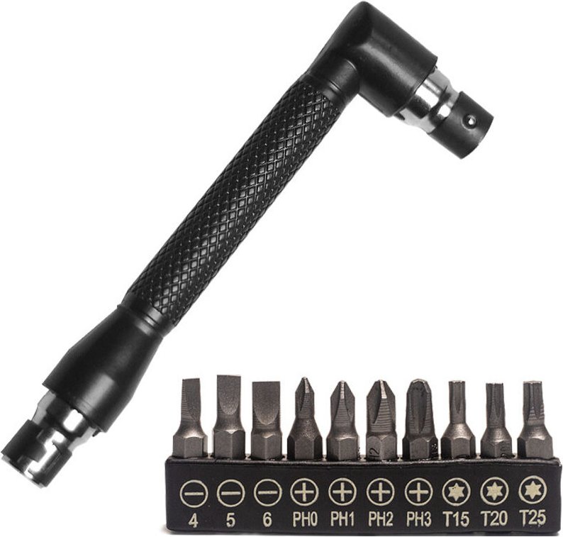 Ahlsen - 1/4-Zoll-Handwerkzeuge, L-förmiger Steckschlüssel, doppelseitiger Sechskant-Steckschlüssel, Schraubendreher-Bit...