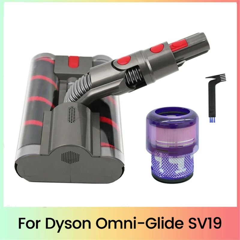 Für Omni-Glide SV19 Vakuum Befestigung Ersatz Weichen Roller Reiniger Kopf Doppel Pinsel mit Filter