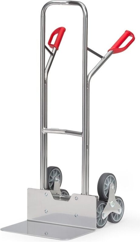 Fetra - Alu-Treppenkarre, Schaufel 480 x 300 mm, 3-Rad-Stern, je 3 TPE-Räder 160 x 40 mm