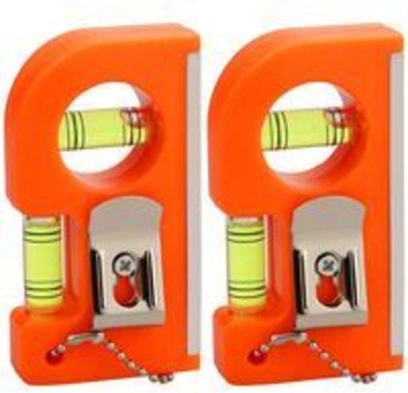 Ersandy - 2 Stück Taschen-Magnetwaage, horizontal, vertikal, Mini-Präzisions-Wasserwaage mit Schlüsselanhänger-Werkzeug,...