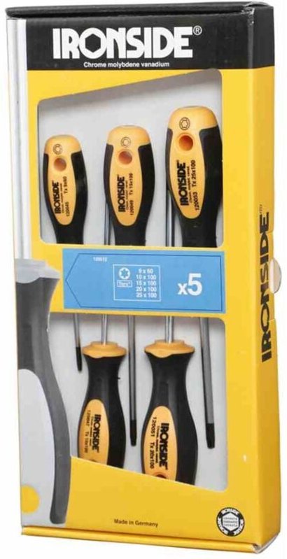 Schraubendreher-Set 5 teilig T x 00 2Komp-Griff C.V.-Sta