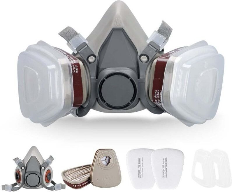 Wiederverwendbare Halbgesichtsbedeckung – 6200 Halb-Atemschutzmaske zum Malen, Staub und Formaldehyd, Schleifen, Poliere...
