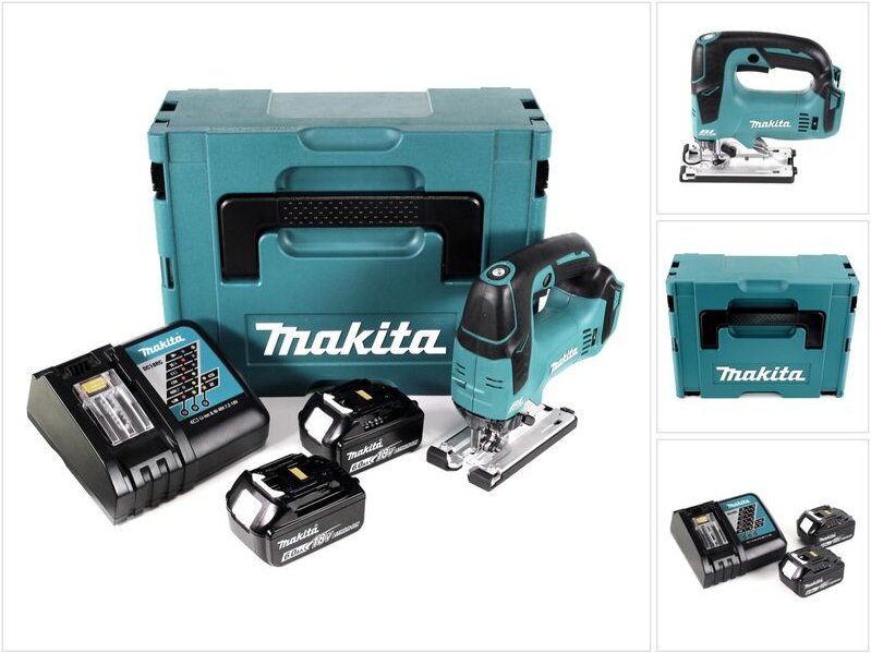 Makita DJV 182 RGJ Akku Pendelhubstichsäge 18V Brushless + 2x Akku 6,0Ah + Ladegerät + Makpac