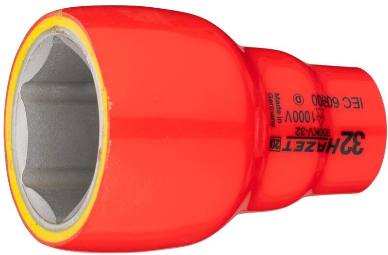 Steckschlüsseleinsatz, Sechskant, schutzisoliert, Vierkant hohl 12,5 mm (1/2), Außen-Sechskant-Tractionsprofil, 32 mm - ...