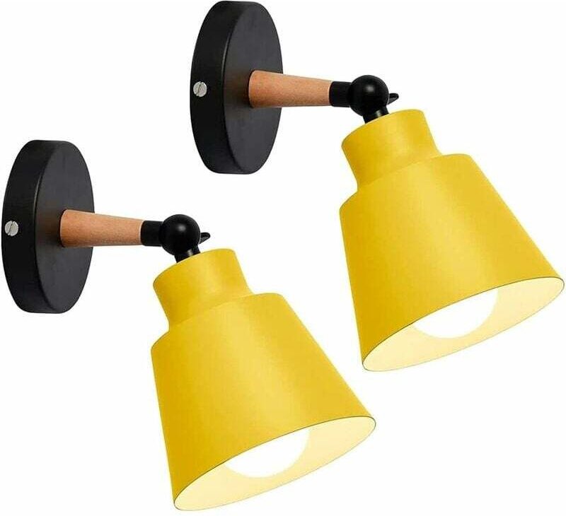 2 Packungen Vintage Industrielle Wandleuchten Deckenlampen E27 Verstellbare Metall Innen Retro Wandlampe für Schlafzimme...