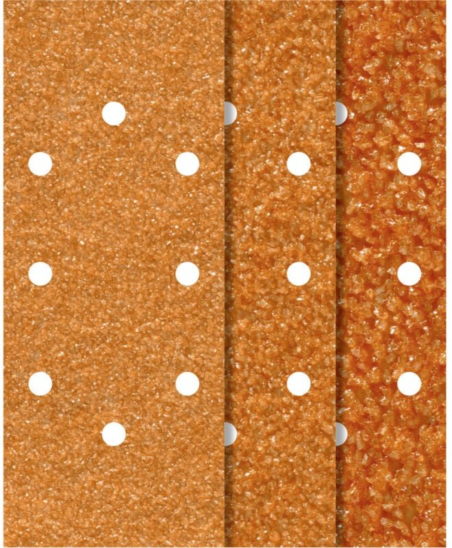 Schleifstreifen Korund K40 K80 K120 93 x 230 mm 25 Stück für Schwingschleifer - Wolfcraft