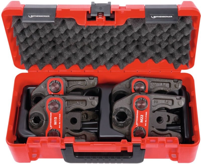 Rothenberger - Pressbackenset mit Presskontur m 15-18-22-28 mm