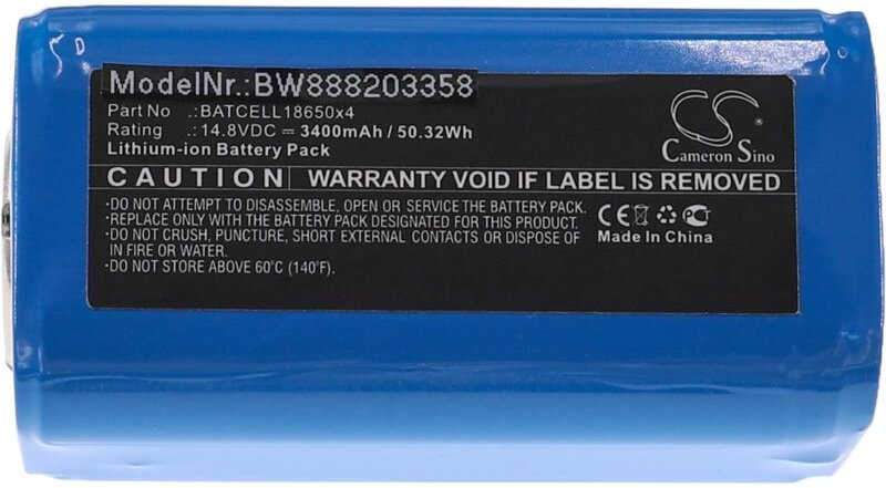 Thumbnail - Akku kompatibel mit Bigblue VL7200-TC, VL7500P, VL8000P-TC, VL8300P, VL9000P, VTL5500P Tauchlampe (3400mAh, 14,8V, Li-Io...