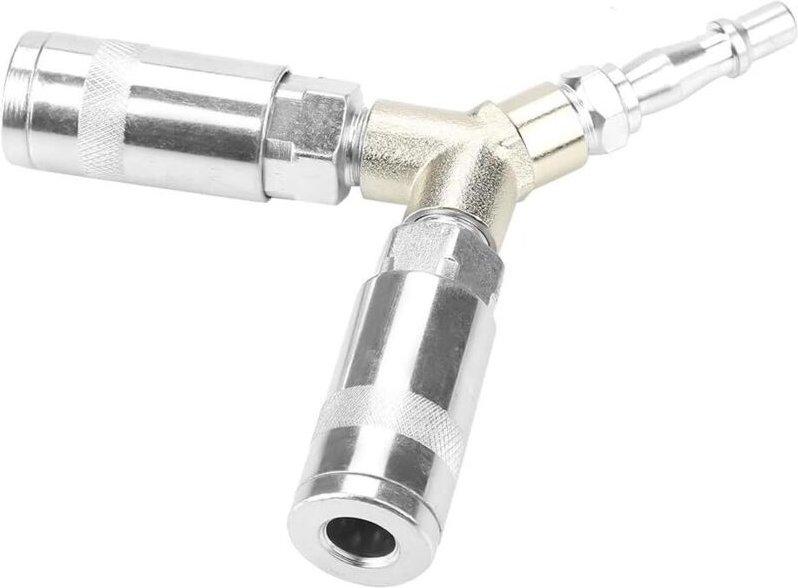 1/4 y Stück, 3 -Wege Pneumatische Schnellanpassung, Luftpumpe -Kompressoranschluss, Verzinktes Eisen, Stabil, Hohe Tempe...