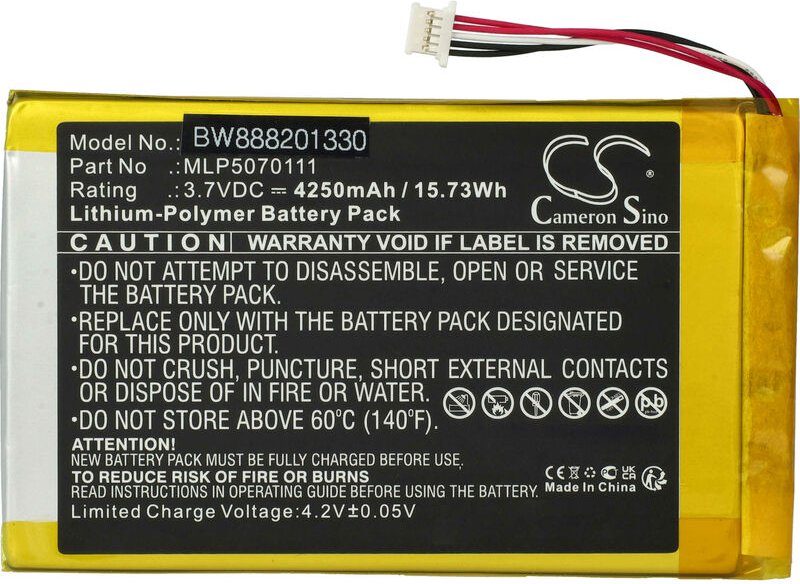 Vhbw - Akku kompatibel mit Autel MaxiSys Mini, MK808, MaxiTPMS TS608 Scanne Kfz-Diagnosegerät (4250 mAh, 3,7 v, Li-Polym...