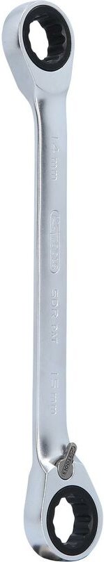 GEARplus Doppel-Ratschenringschlüssel umschaltbar 14x15mm