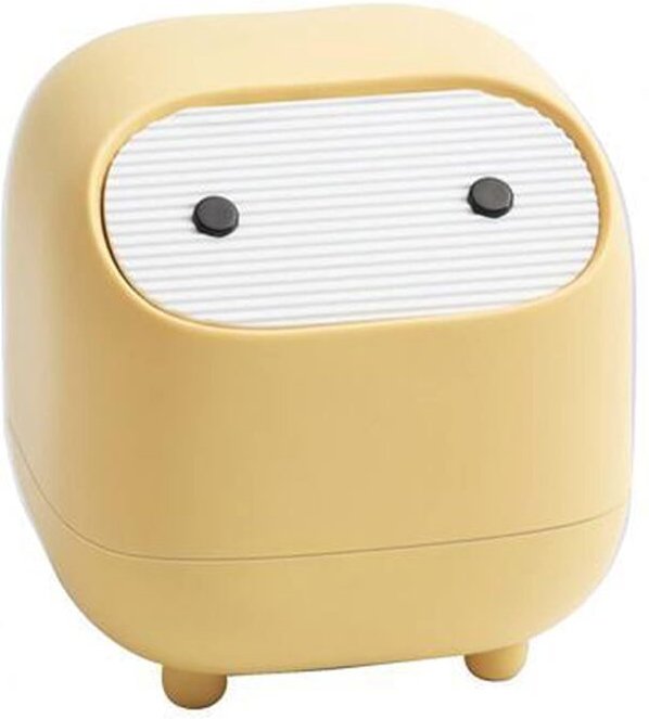 Kleiner Mülleimer, niedlicher Ninja-Desktop-Mülleimer mit Deckel, Auto-Mülleimer mit Deckel, Haushalts-Mülleimer, Büro-M...