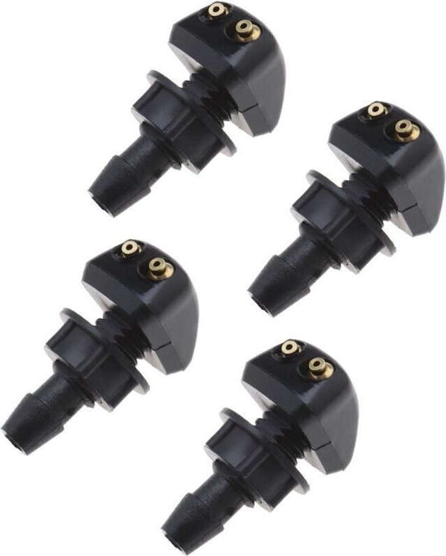 Aougo - 4 Stück Auto Frontscheibenwaschdüsen Universal Scheibenwaschanlage Wischer Spray Jet Auto Windschutzscheibendüse...