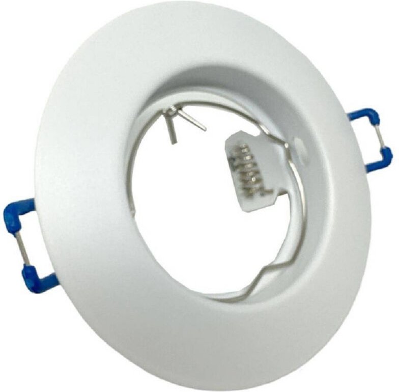 Trade Shop Traesio - Trade Shop - fester einbau-strahlerhalter runde unterstützung für strahler aluminiumlampe P32 - Wei...