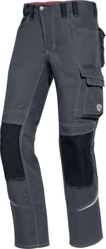 BP Komfort-Arbeitshose mit Reflex und Kniepolstertaschen, dunkelgrau/schwarz, Gr. 50, Länge n