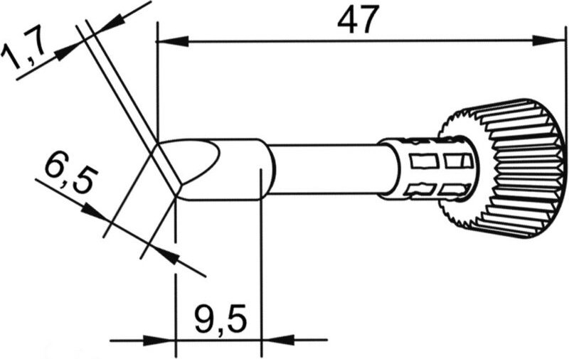 Ersa 0102CDLF65 Lötspitze Meißelform, gerade Spitzen-Größe 6.50 mm Inhalt 1 St.