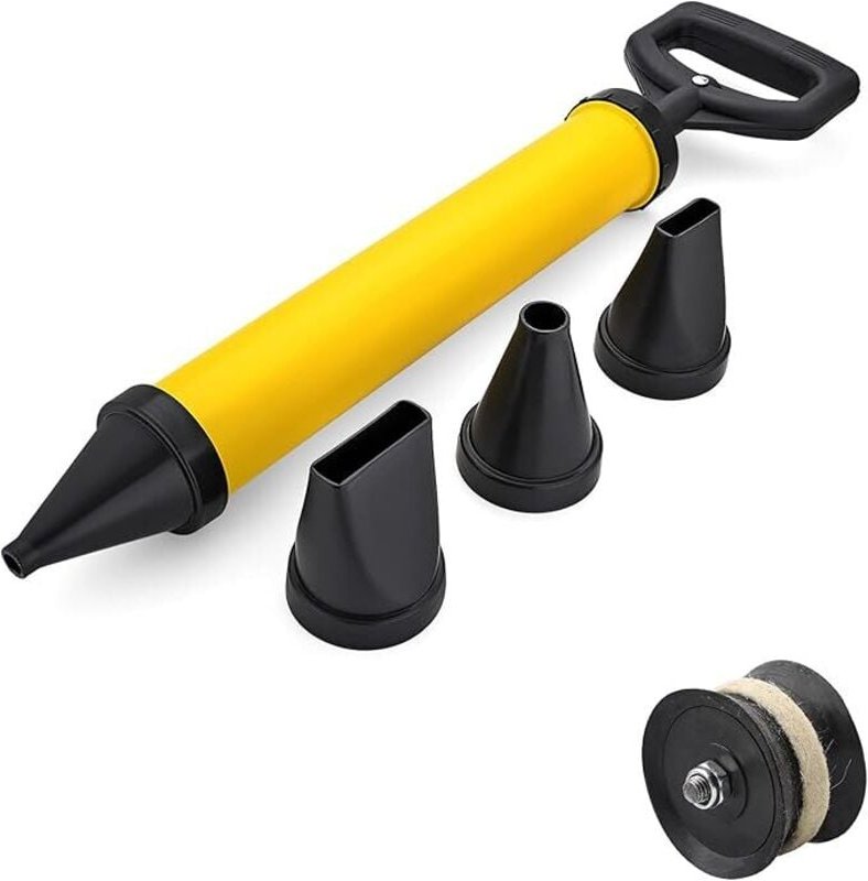 Zementmörtelpistole Mörtelfugenpistole - Manuelle Mörtelpumpe mit 4 Düsen - Mörtelpistole mit Zubehör - Lntyq