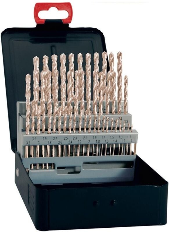 Thumbnail - Fortis Spiralbohrer-Set DIN338 hss geschliffen Typ n 1-10mm