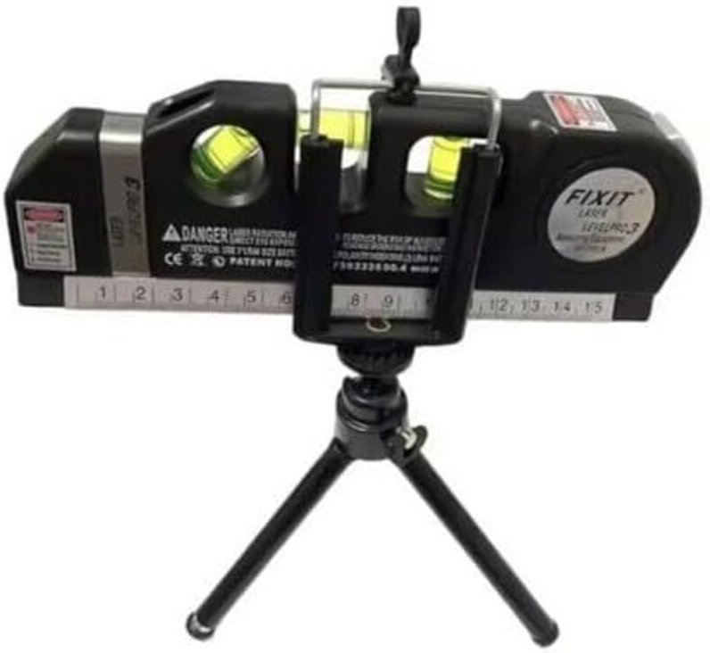 Stück Multifunktions-Laserwasserwaage, 2,5 m Maßband, 8 Fuß metrisches Lineal, Wasserwaage mit horizontalem/vertikalem/K...