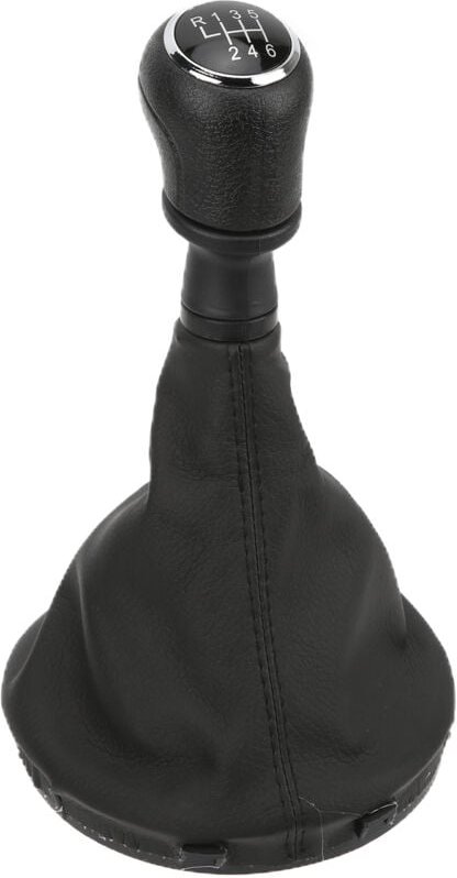 Zoternen - Schwarze PU-Leder-Schaltknaufabdeckung für das Auto, Ersatz für Multivan Caravelle T5 T6 2003-20116 Speed Tra...