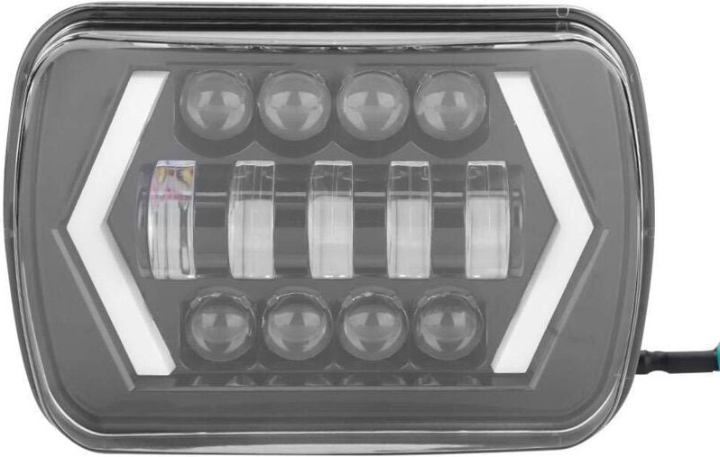 Autoscheinwerfer, 7-Zoll-Quadrat-LED-Scheinwerfer mit Blinkern, passend als Ersatz für Halo-Ringe mit Tagfahrlicht (DRL)...