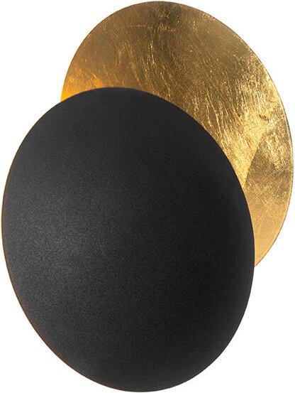 Moderne Wandlampe schwarz mit Gold - Sunrise