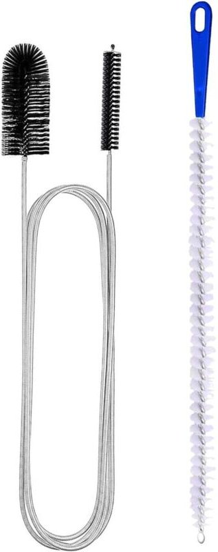 Abfluss-Reiniger Spirale mit Doppelkopf – Edelstahl Kanalreiniger Bürste, Flexible Reinigungsbürste für Rohre