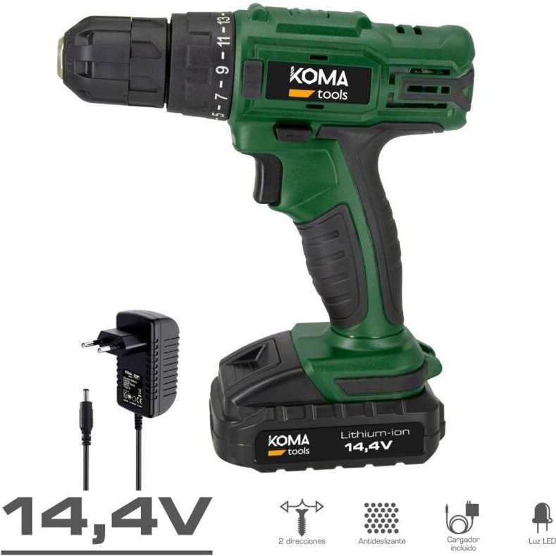 EDM - 14,4V koma tools Bohrschrauber - 1,5Ah Akku - Ladegerät