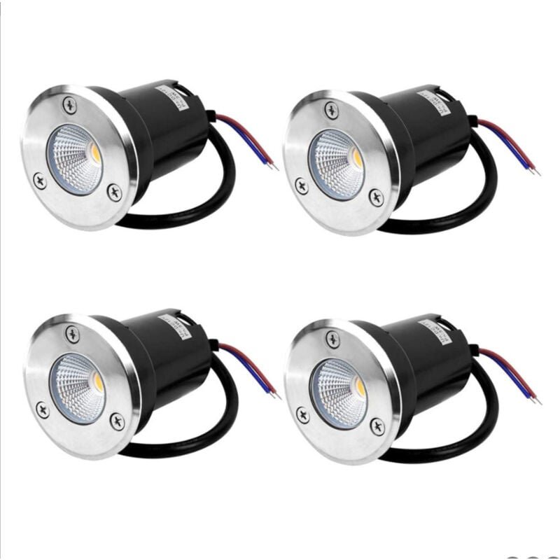 4 led Bodeneinbaustrahler, 5W Bodeneinbauleuchte für den Außenbereich, Bodeneinbaustrahler für den Außenbereich, rostfre...