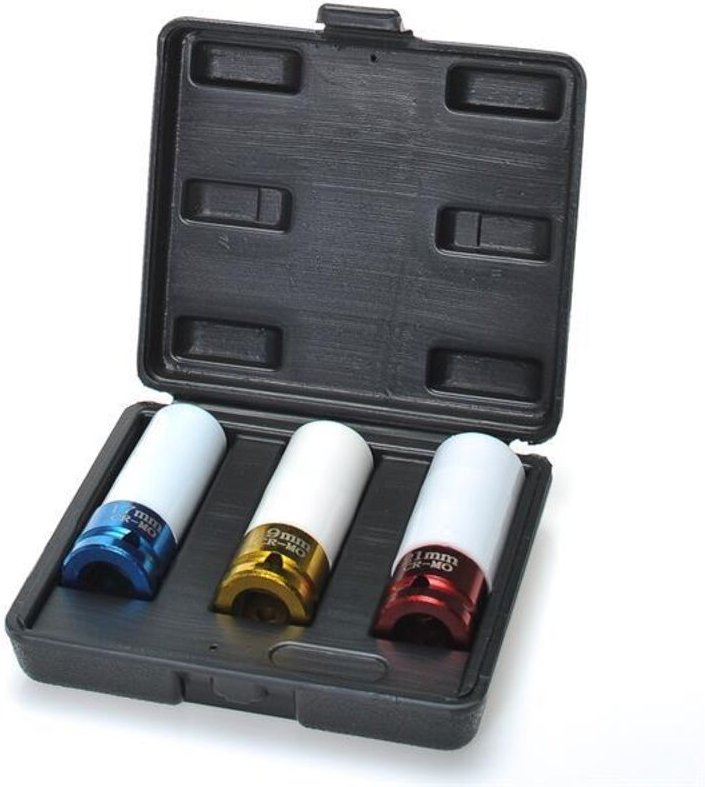 Alufelgen Nuss-Set SW 17 19 21 mit Farbcodierung