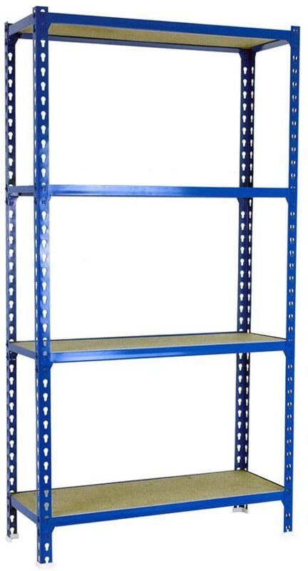 Simonrack Leichte Metallregal Blau Holz 4 Regale