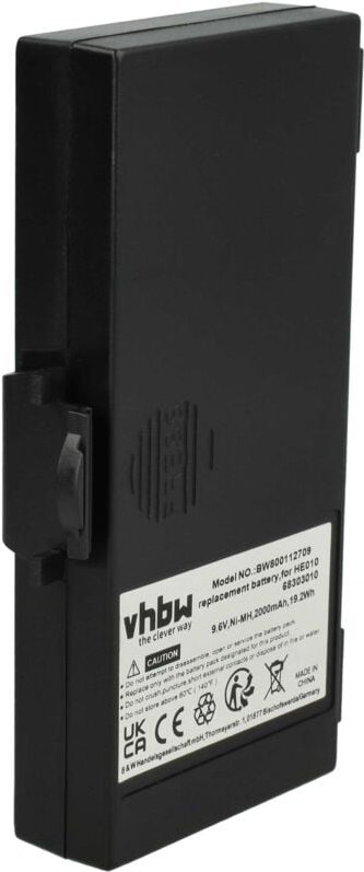 Vhbw - Akku Ersatz für Hetronic 6830300, 68303000, 68303010, 68303020, HE010 für Funkgerät, Walkie Talkie (2000mAh, 9,6V...