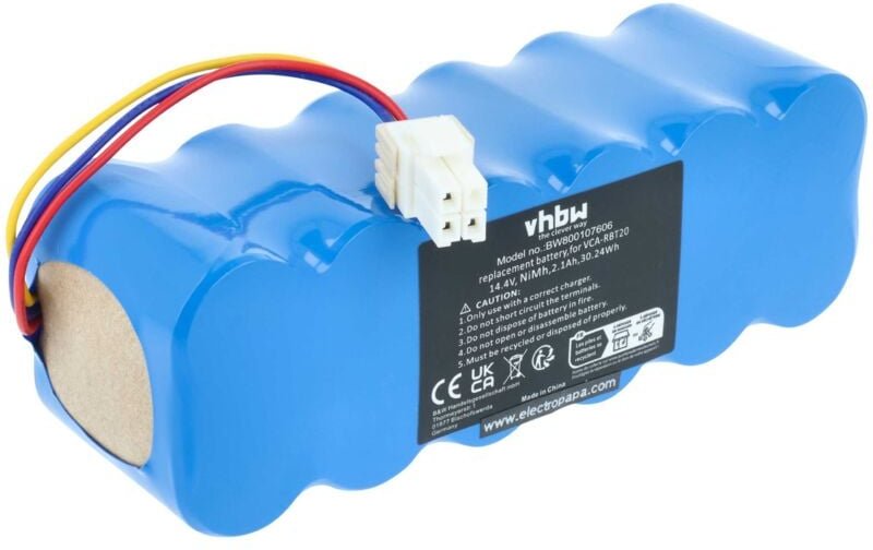 vhbw Akku Ersatzakku NiMH 2100mAh (14.4V) kompatibel mit Samsung Navibot der SR-Series, Ersatz für SR8850, SR8855, SR887...
