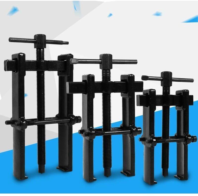 Yoouyida Verstellbarer Doppelbacken-Abzieher aus Kohlenstoffstahl - Gerader Abzieher für Pumpe und Riemenscheibe (70x120...