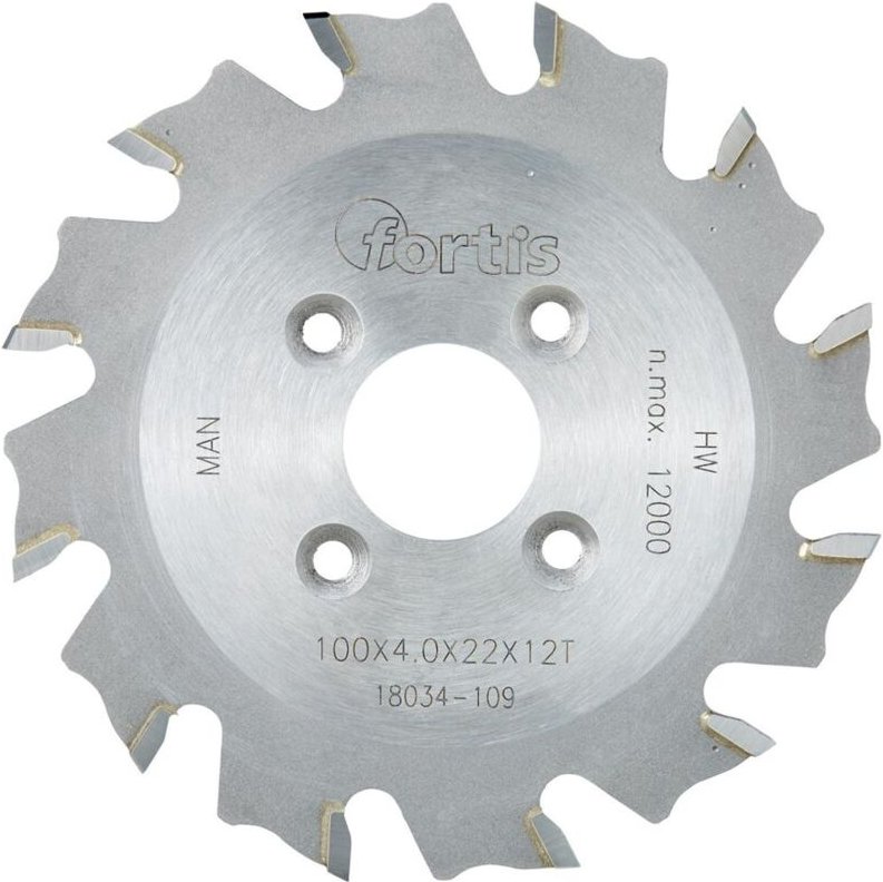HW-Lamellen-Nutfräser 100x4,0x22 Z12W - Fortis