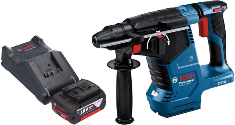 Bosch gbh 18V-24 c Professional Akku Bohrhammer 18 v 2,4 j Brushless sds plus + 1x Akku 5,0 Ah + Ladegerät