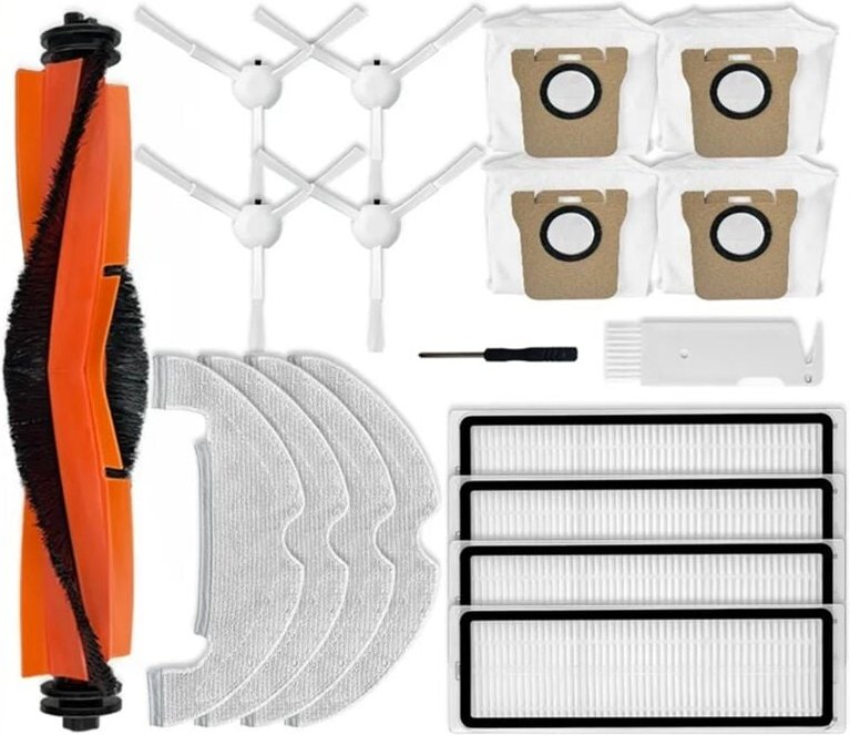 Für Roboter Vakuum X10 Wichtigsten Seite Pinsel Filter Mopp Tuch Staub Tasche