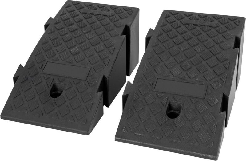 2 Stück Bordsteinrampen Aus Kunststoff, Tragbare Auto Rampen Kunststoff 19cm Hohe für Fahrrädern Autos Motorrädern Rolls...