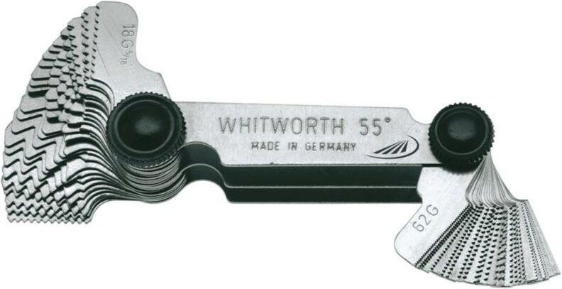 Helios Preisser - Gewindeschablone 58 Blatt, Metr./Ww./Rohr hp