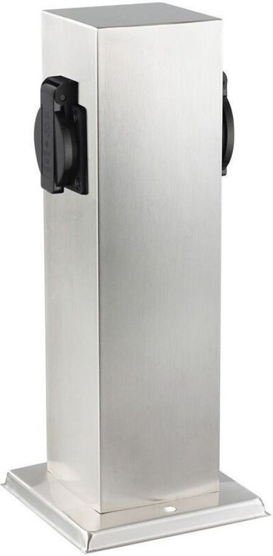 Borne électrique 2 prises IP44 inox carlux