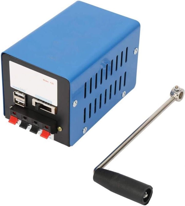 Thumbnail - Manueller Handkurbel-Generator, tragbarer mobiler Notstromgenerator, USB-Notstrom-Ladegerät, Handbuch für Camping, Outdo...