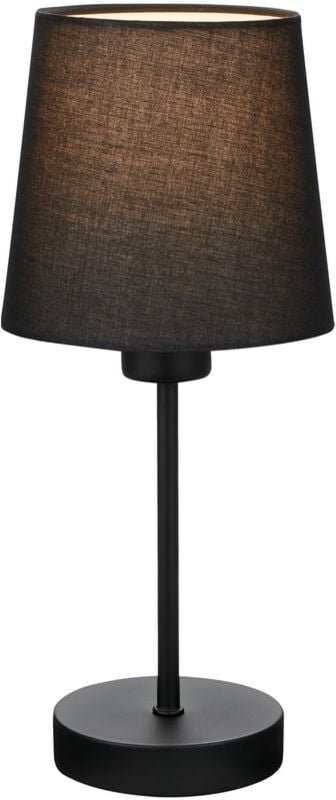 Briloner - Tischleuchte Tischlampe 1xE14 Stoffschirm schwarz 25W Kabelschalter