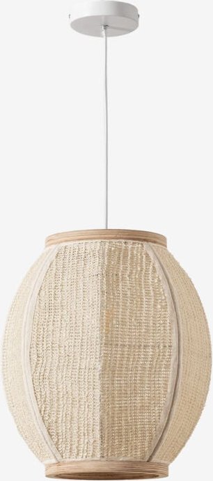 Thumbnail - Sklum - Ziyec Deckenleuchte aus Leinen Creme-Beige Ø35 cm