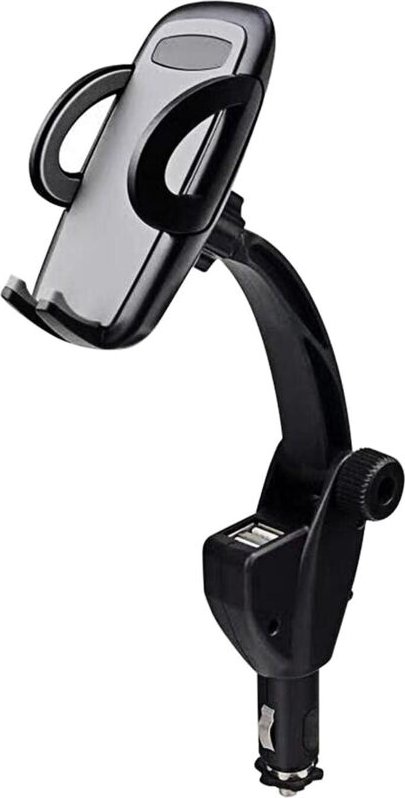 Kfz-Handyhalterung, 2-in-1-Dual-USB-Autoladegerät mit verstellbarer Halterung, universeller 360-Grad-Auto-Zigarettenanzü...